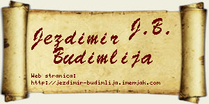 Jezdimir Budimlija vizit kartica